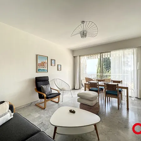 Climatise Avec Piscine Et Garage Securise A Menton, 4 Couchages - Fr-1-647-35 דירה *